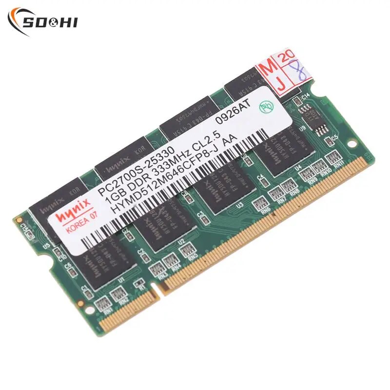Ʈ ҵ ޸𸮿 PC 2700, DDR1 Ʈ ޸ , SO-DIMM 200 , DDR333, 333Mhz, 1GB